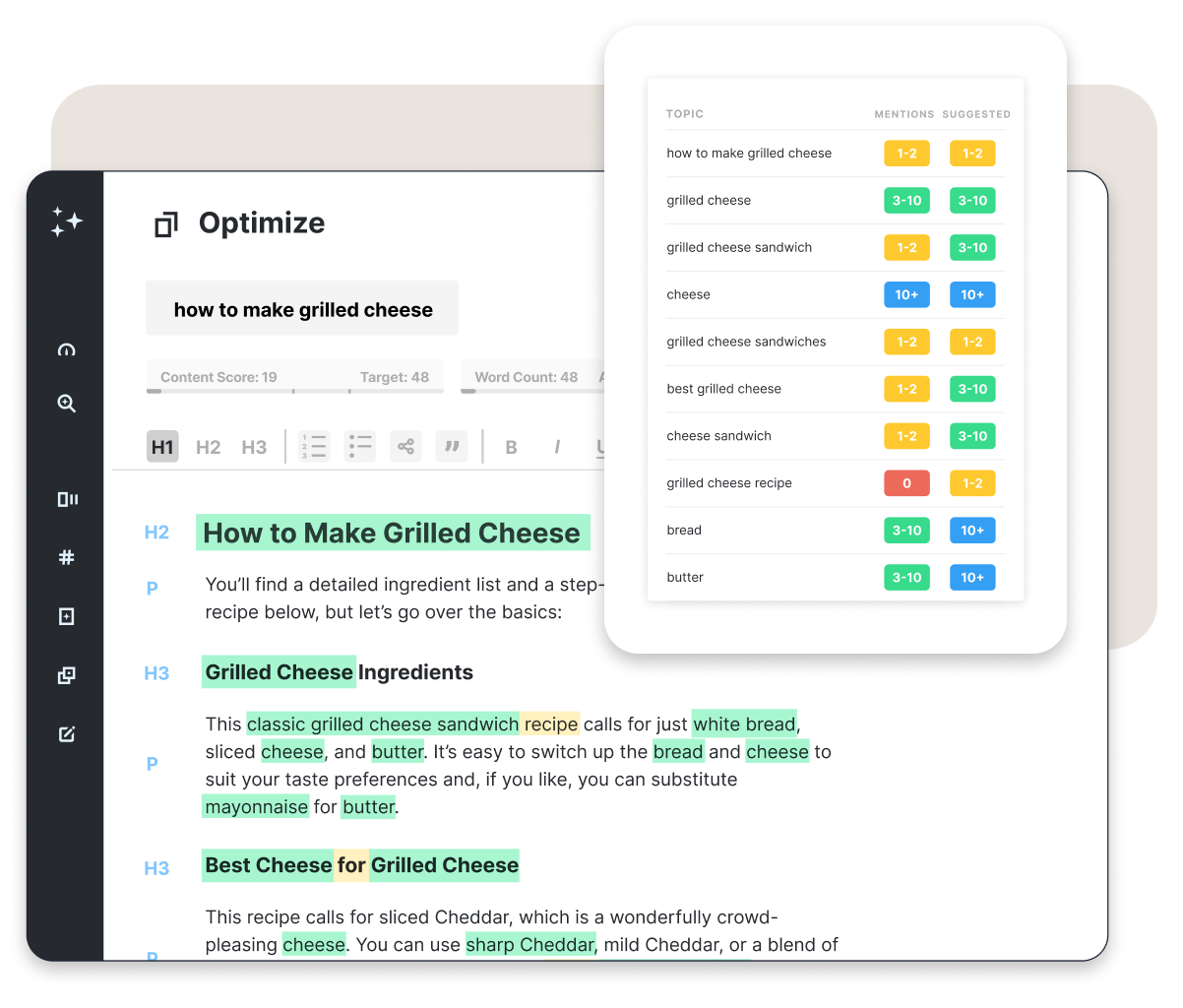 Optimize topic model Optimize topic model for comprehensiveness