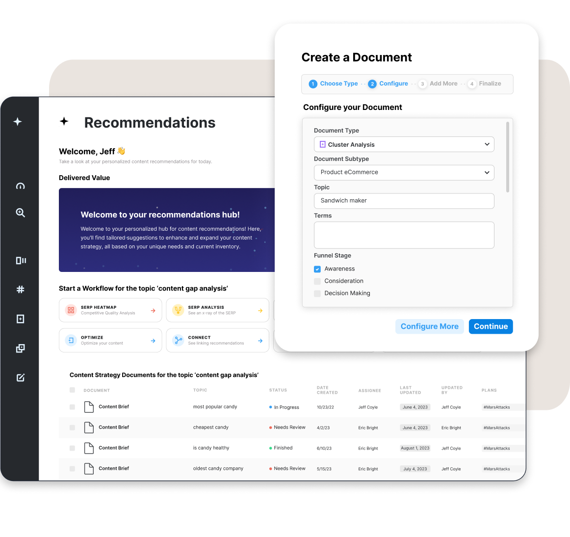 Create a content plan Platform image of creating a content plan